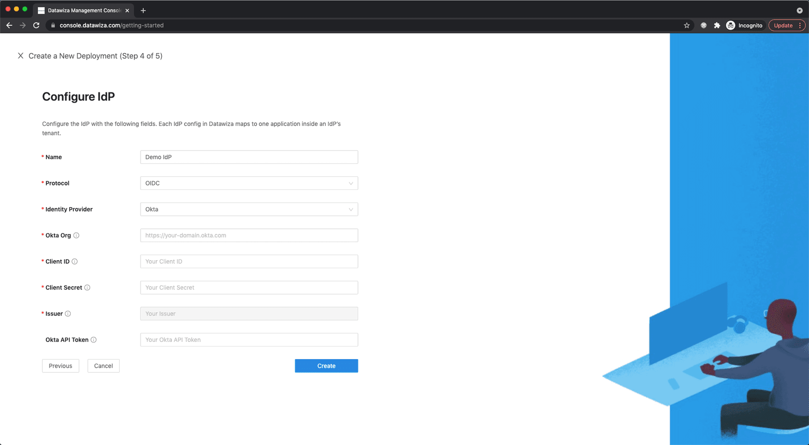 Okta SSO and MFA | Create a New Okta IdP
