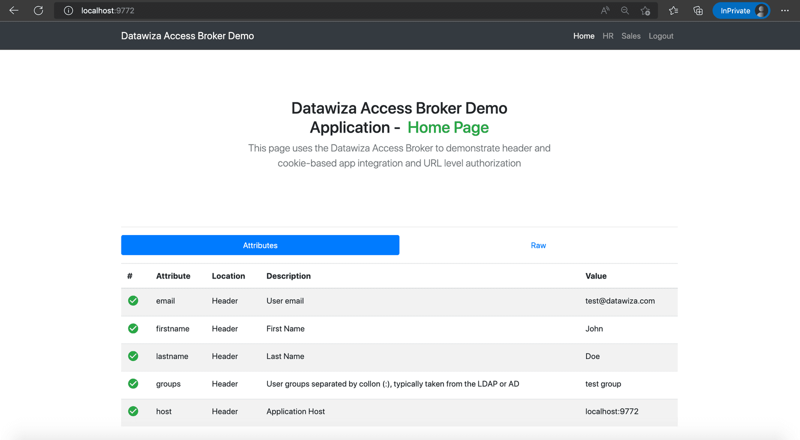 Web App PineOne SSO | PingOne with DCMC attributes