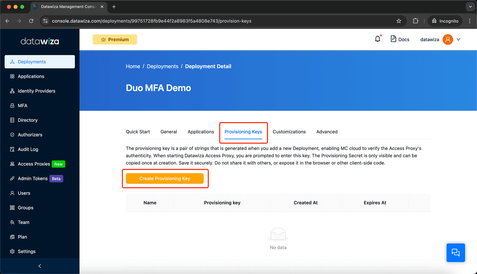Oracle EBS MFA | Provisioning Keys