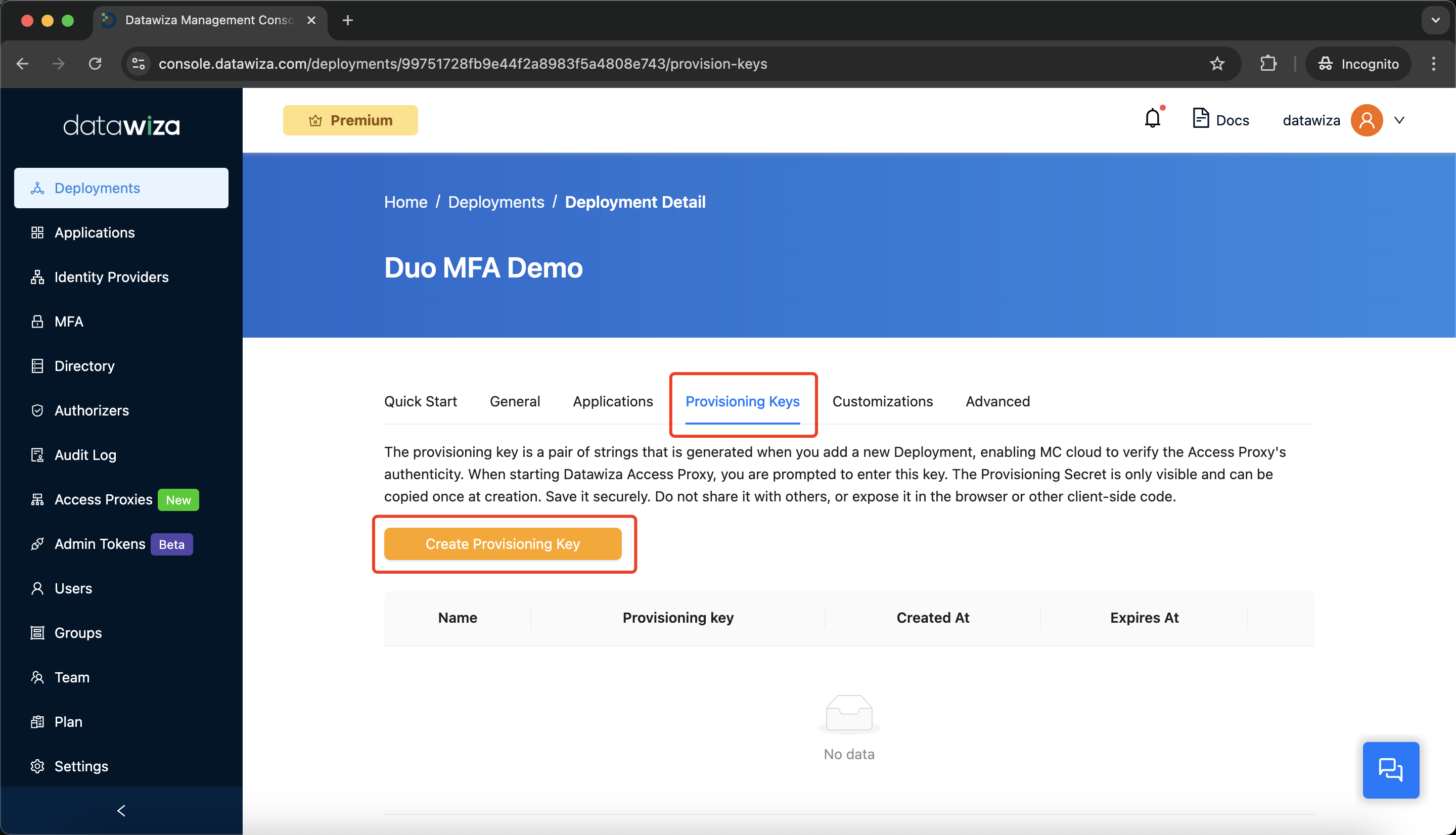 Oracle EBS MFA | Provisioning Keys