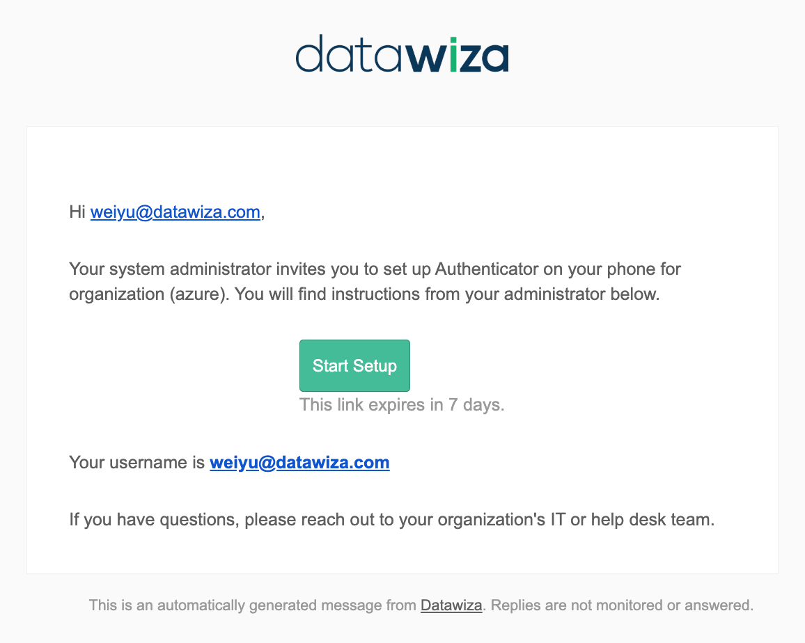 Datawiza MFA | Authenticator