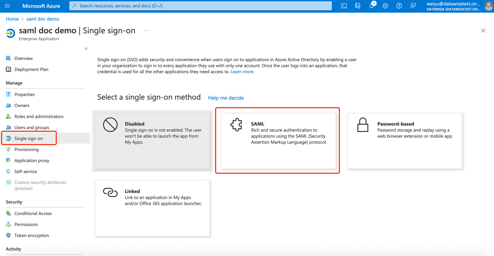 Microsoft Entra ID SAML SSO