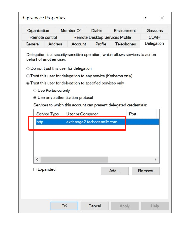 Microsoft OWA SSO and MFA | SPN Example