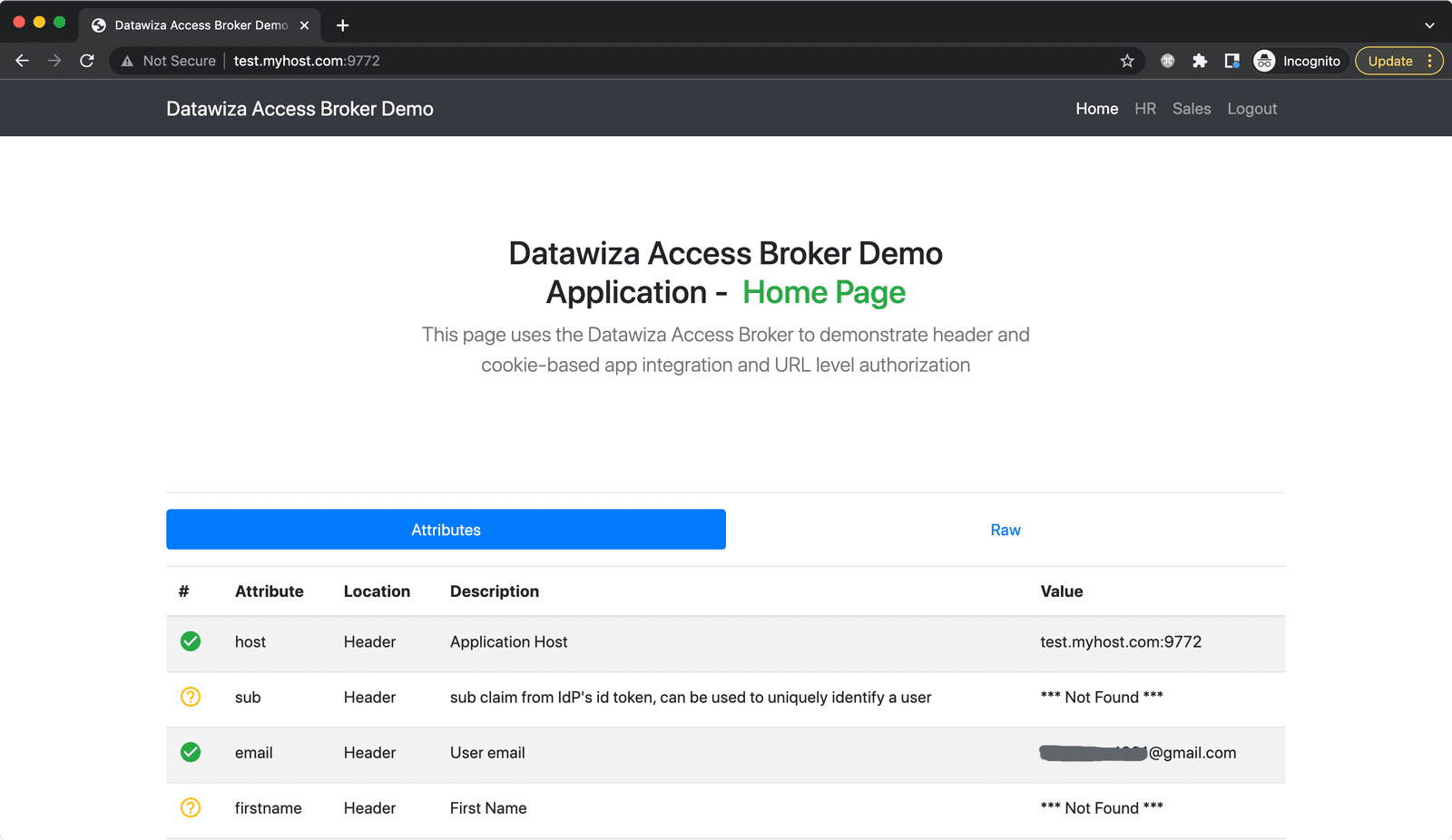 Web App Twitter SSO | Twitter with DCMC attributes