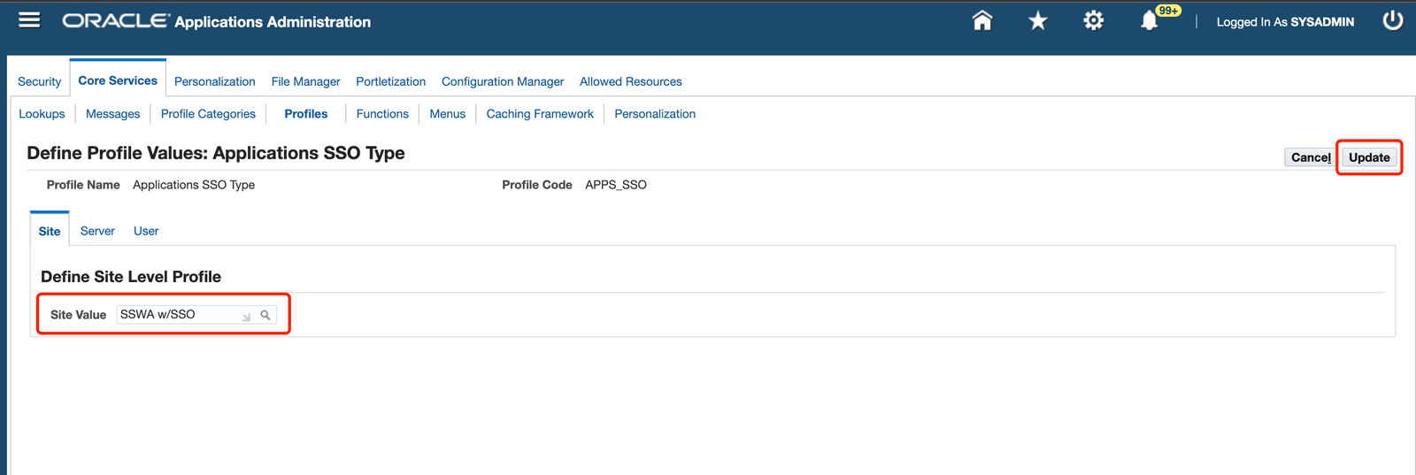 Oracle EBS SSO and MFA | Update Applications SSO Type