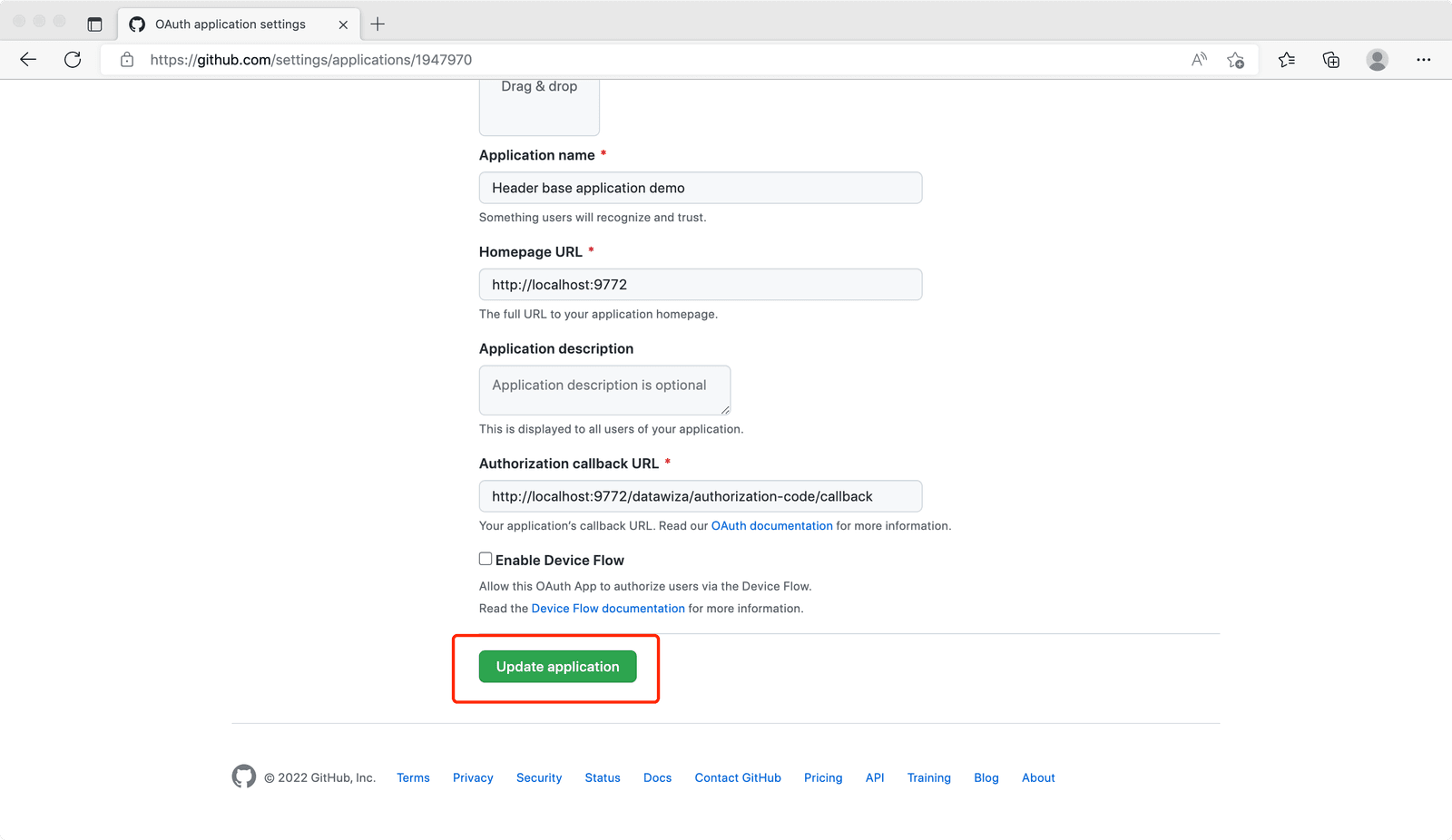 Github SSO | Github App config