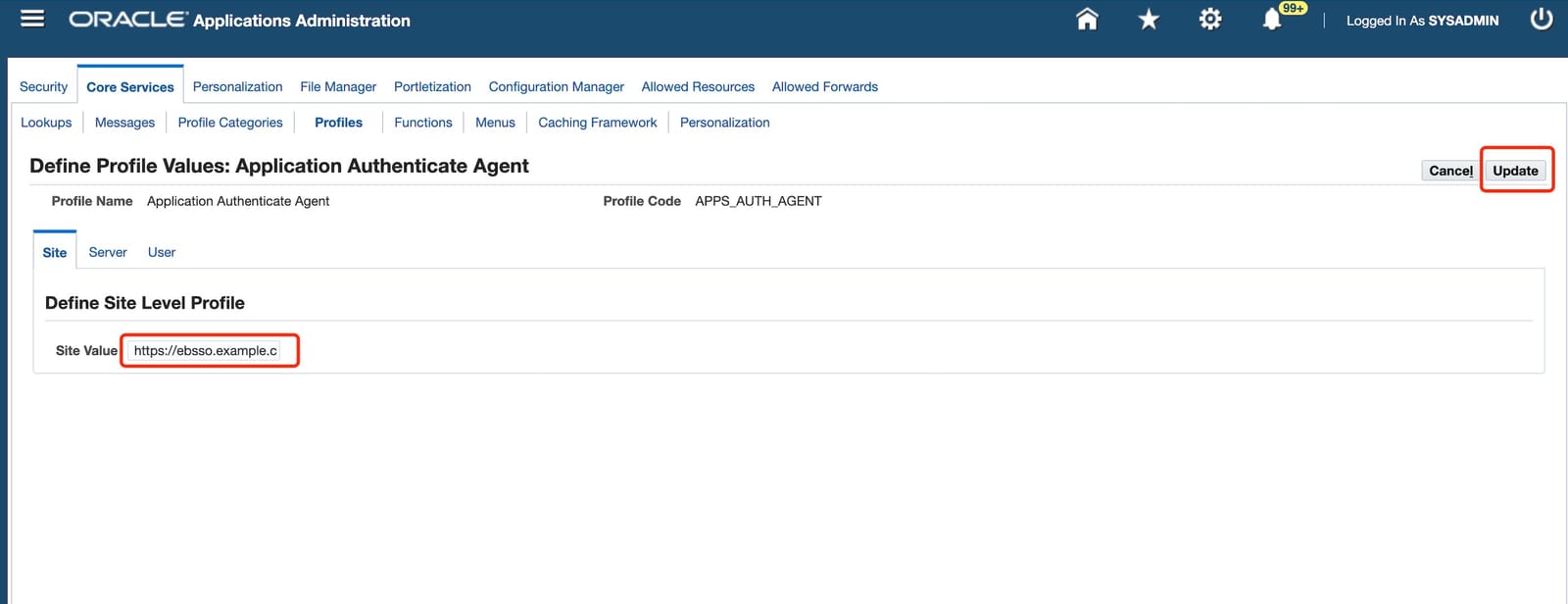 Oracle EBS SSO and MFA | Update Application Authenticate Agent Value