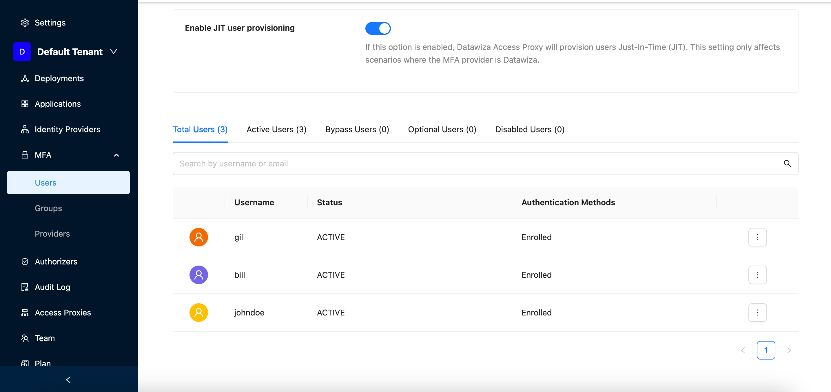 OAM MFA | Upload CSV